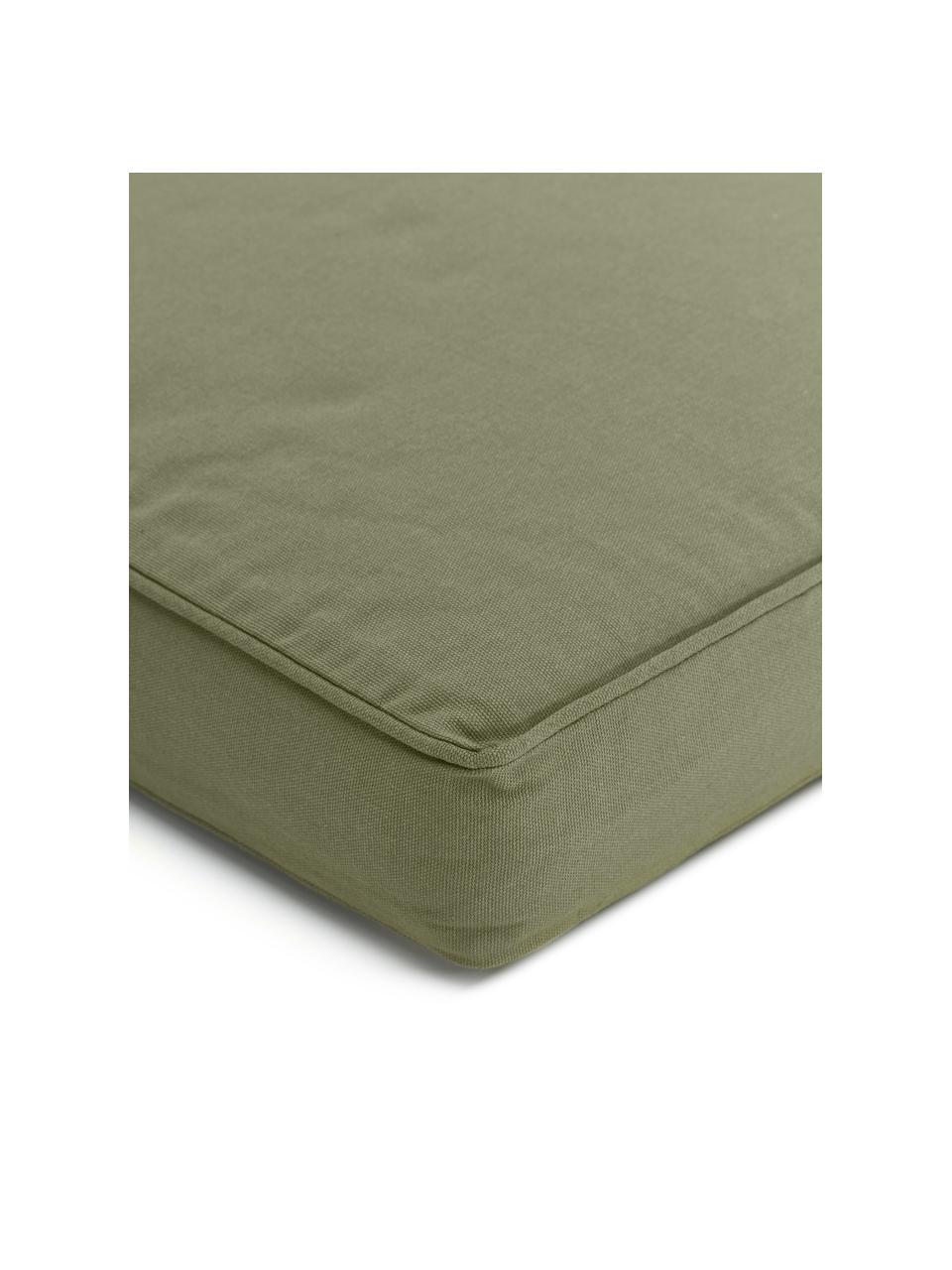 Coussin de chaise épais vert olive Zoey, Vert olive, larg. 40 x long. 40 cm