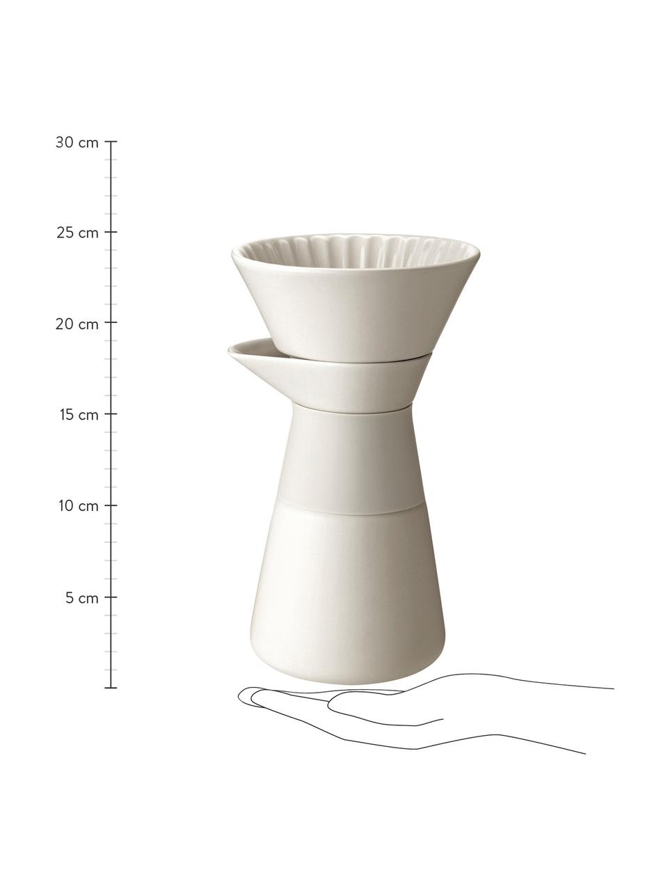 Cafetière crème mat Theo, Crème, 600 ml