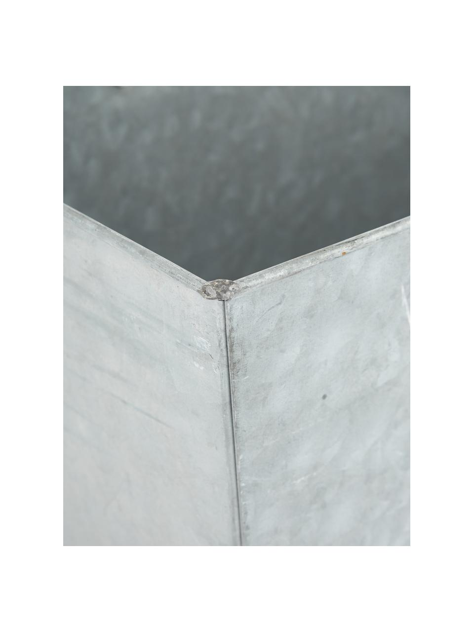 XL Balkon-Übertopf Larissa aus Metall, Metall, verzinkt, Zink, B 40 x H 24 cm