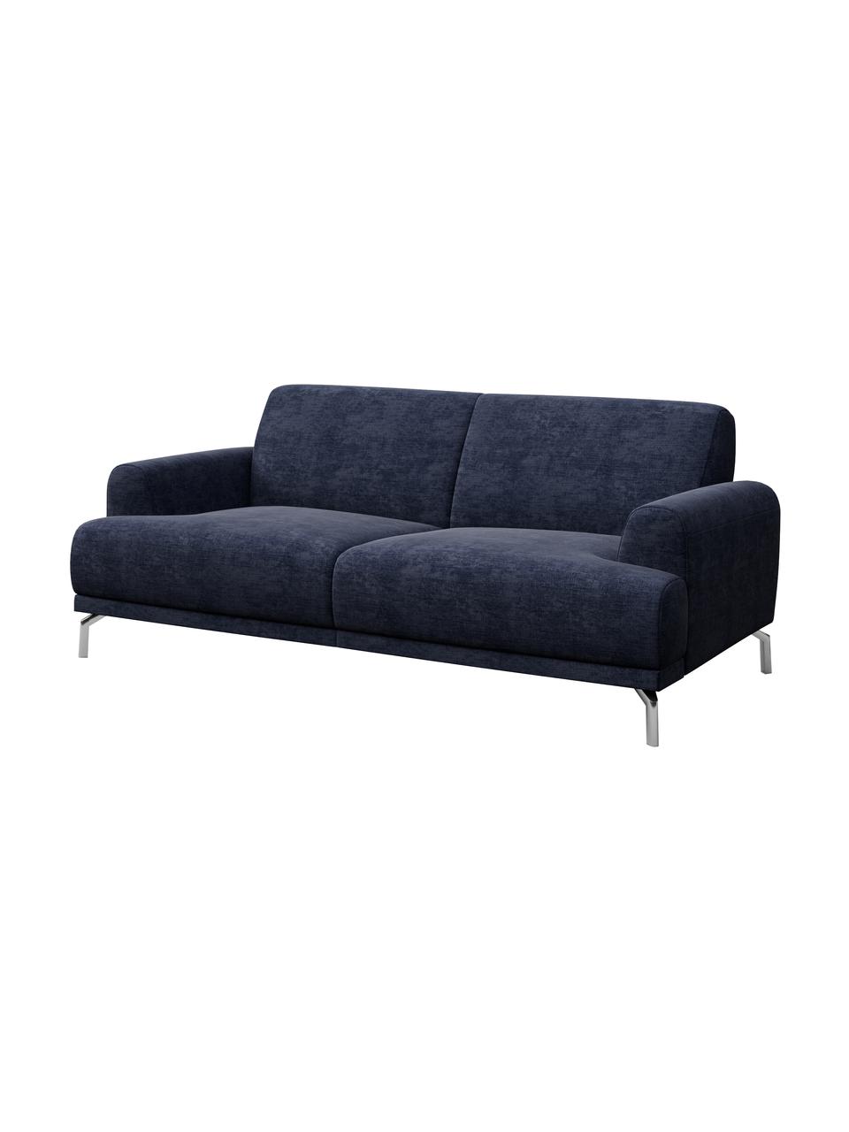 Sofa Puzo z Zero Spot System (2-osobowa), Tapicerka: 100% poliester z Zero Spo, Nogi: metal lakierowany, Niebieski, S 170 x G 84 cm