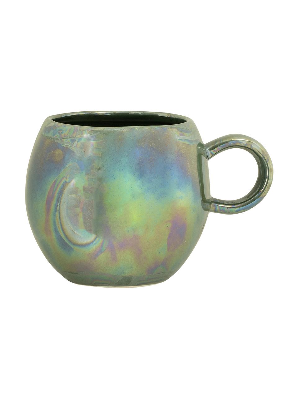 Tasse Pino mit effektvoller Glasur, Keramik, Grüntöne, Ø 9 x H 8 cm