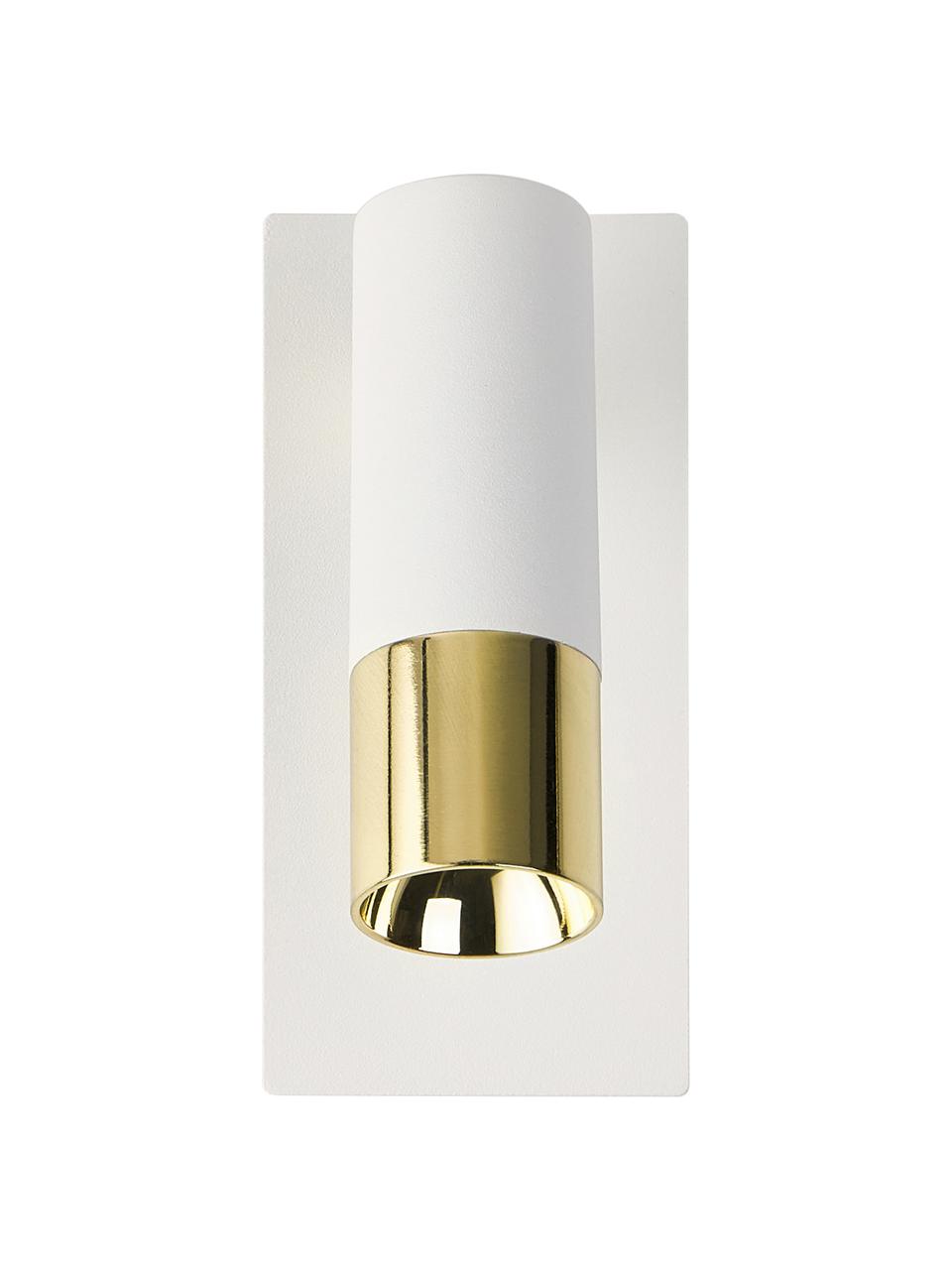 Nastavitelné nástěnné LED svítidlo Bobby, Bílá, zlatá, Š 7 cm, V 15 cm