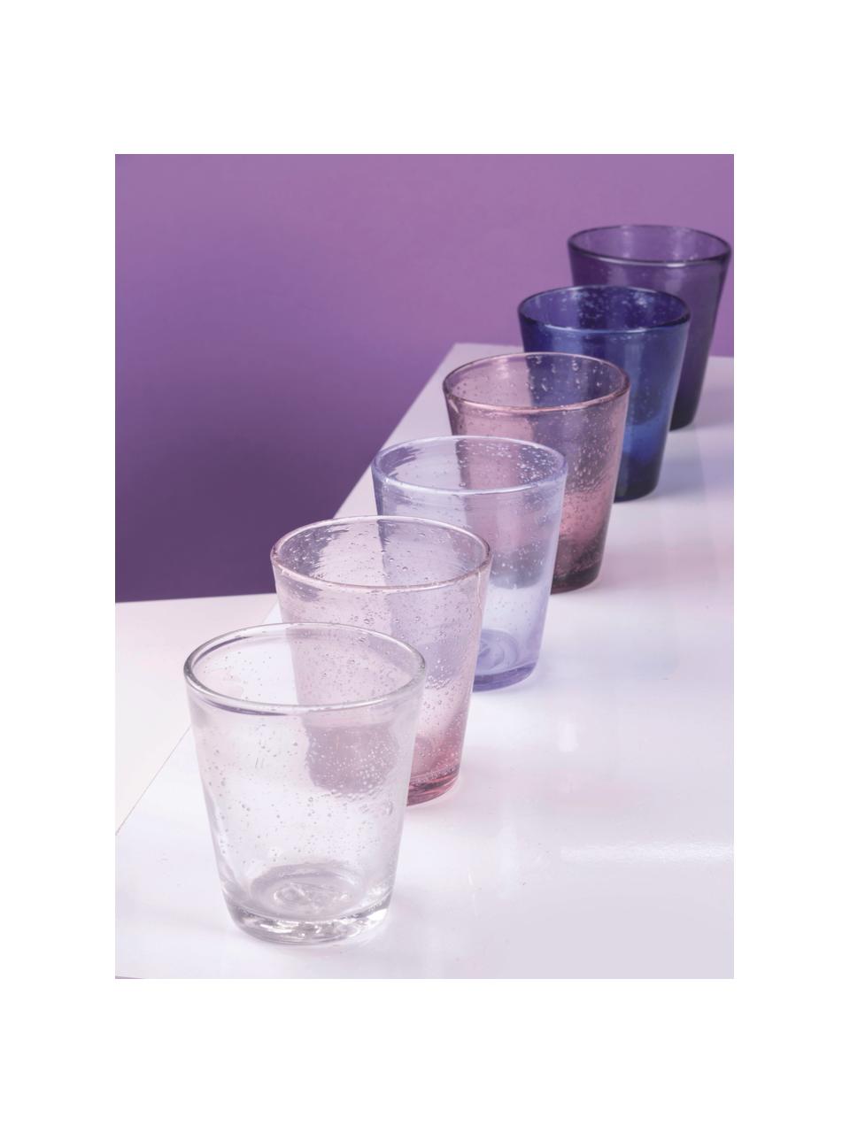 Komplet szklanek Cancun, 6 elem., Szkło, Odcienie lila, Ø 9 x W 10 cm, 330 ml
