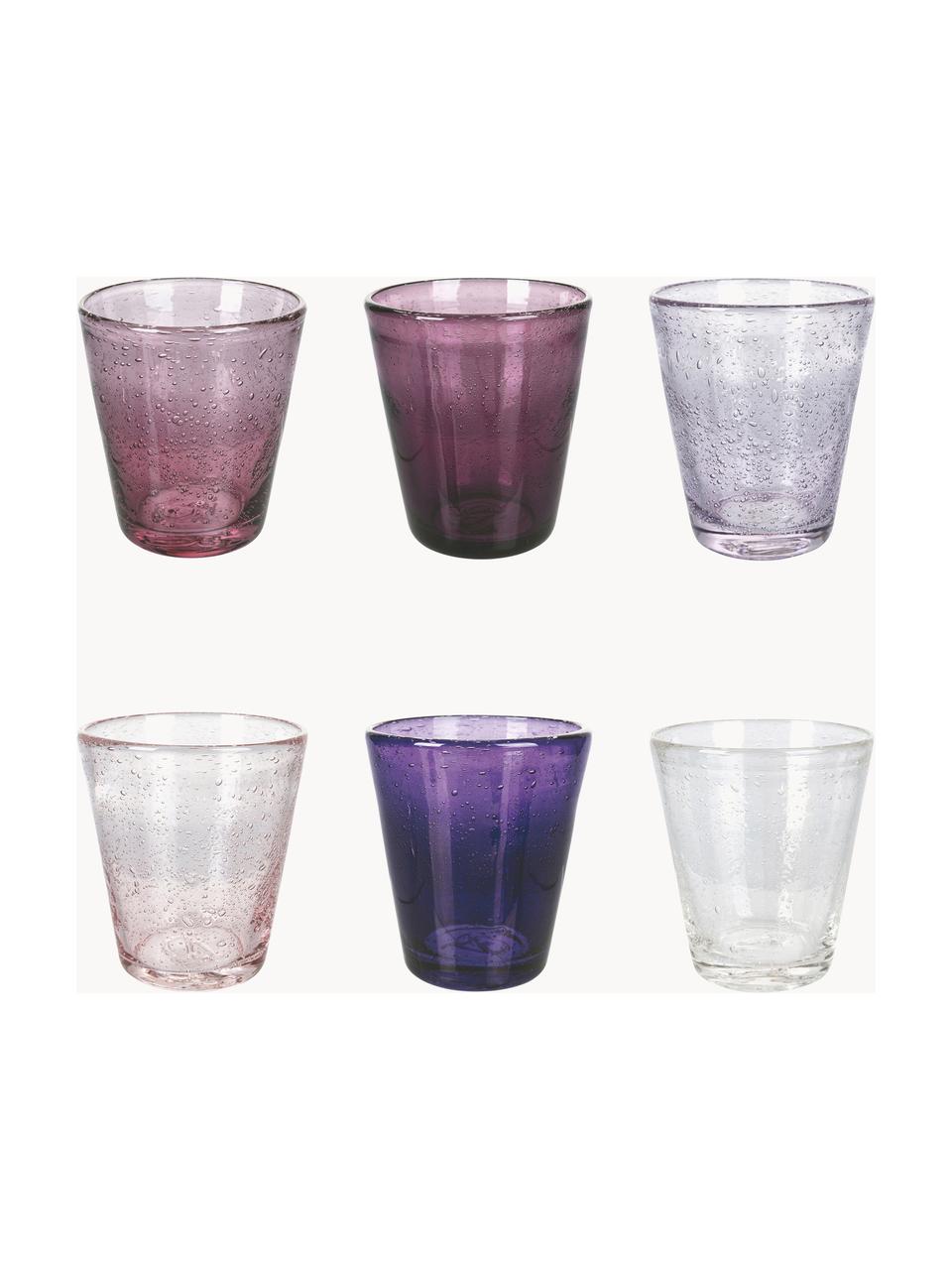 Komplet szklanek Cancun, 6 elem., Szkło, Odcienie lila, Ø 9 x W 10 cm, 330 ml