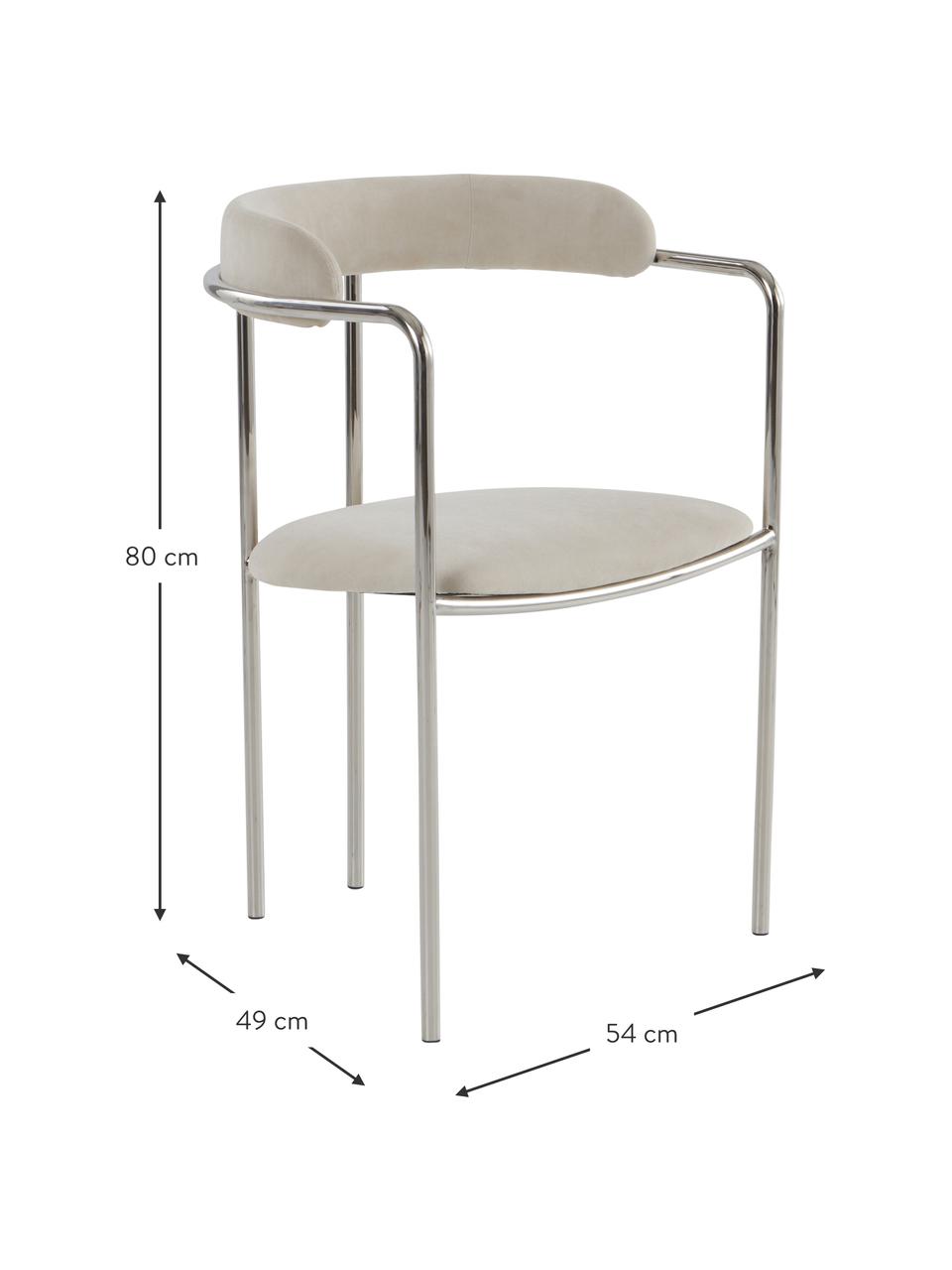 Polstrovaná židle Maryland, Béžová, Š 54 cm, H 49 cm