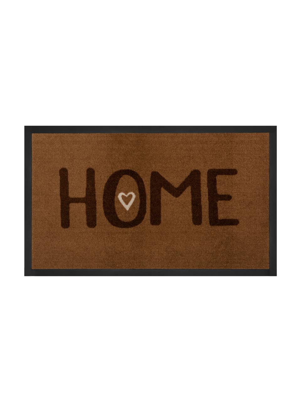 Wycieraczka z poliamidu Lovely Home, Odcienie brązowego, S 45 x D 75 cm