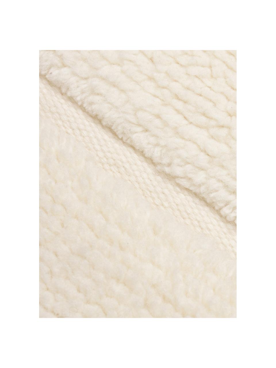 Tappeto in lana beige tessuto a mano con effetto alto-basso Anica, Beige, Larg. 80 x Lung. 150 cm (taglia XS)