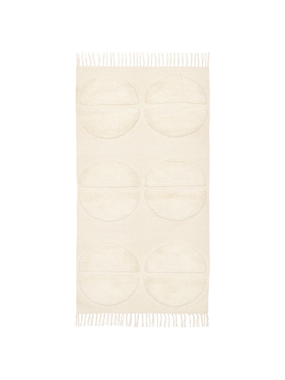 Tapis en laine beige tufté à la main Anica, Beige, larg. 80 x long. 150 cm (taille XS)