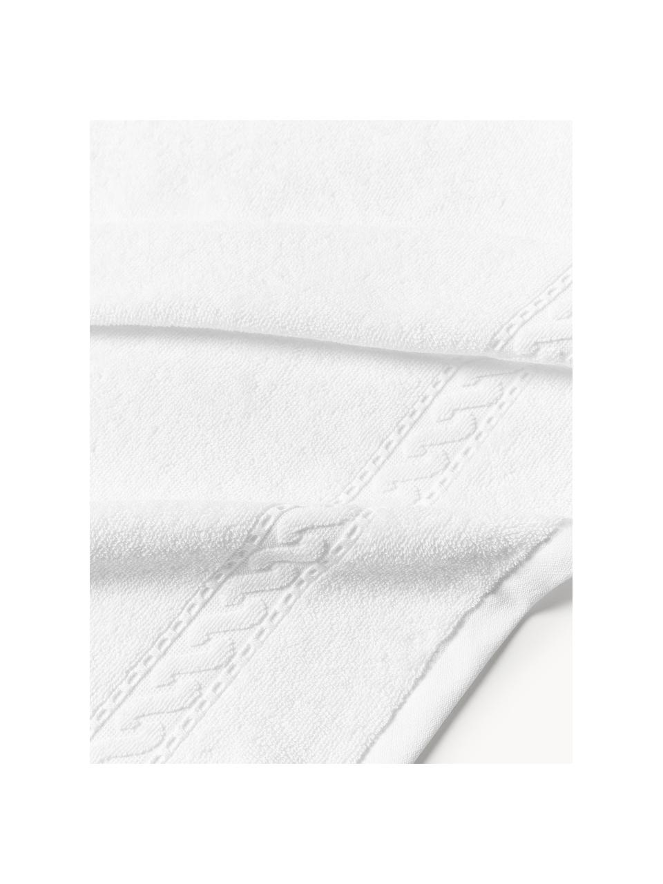 Handtuch Cordelia in verschiedenen Größen, 100 % Baumwolle, Weiß, Handtuch, B 50 x L 100 cm, 2 Stück