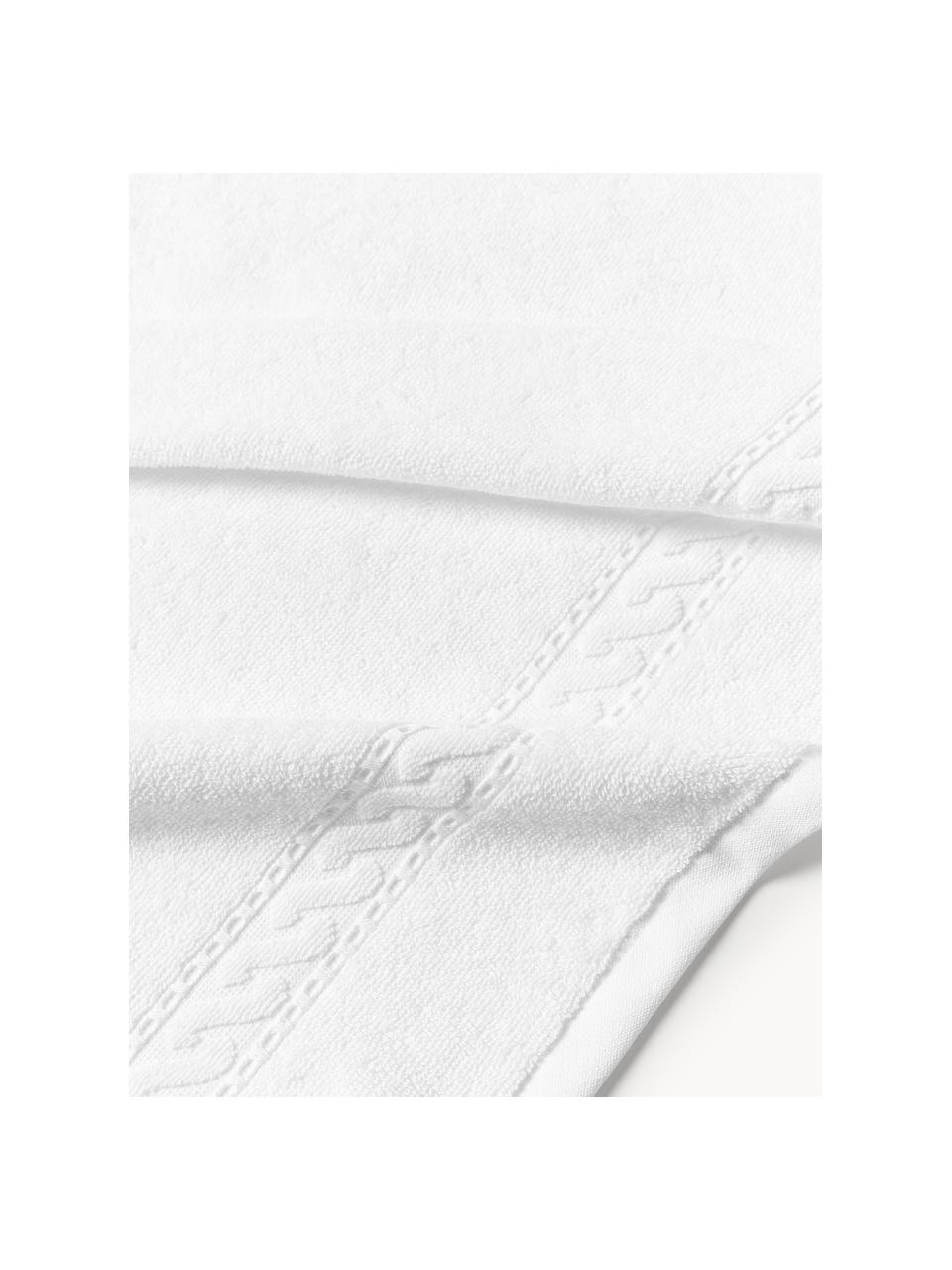 Serviette de toilette Cordelia, tailles variées, 100 % coton, Blanc, Serviettes de toilette, larg. 50 x long. 100 cm, 2 pièces