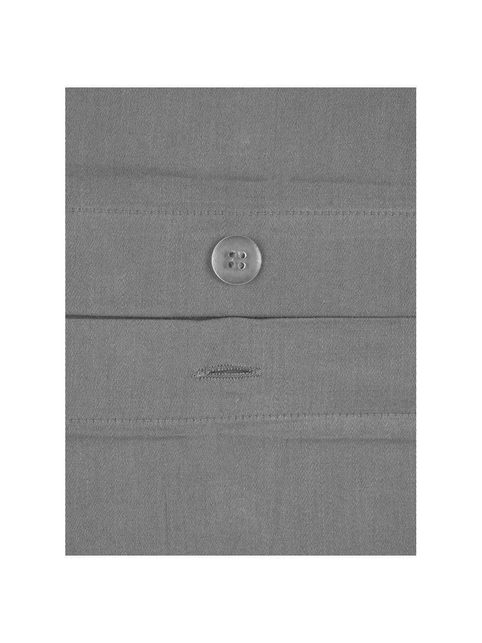 Posteľná bielizeň z bavlneného saténu  Comfort, tmavosivá, Tmavosivá, 135 x 200 cm + 1 vankúš 80 x 80 cm