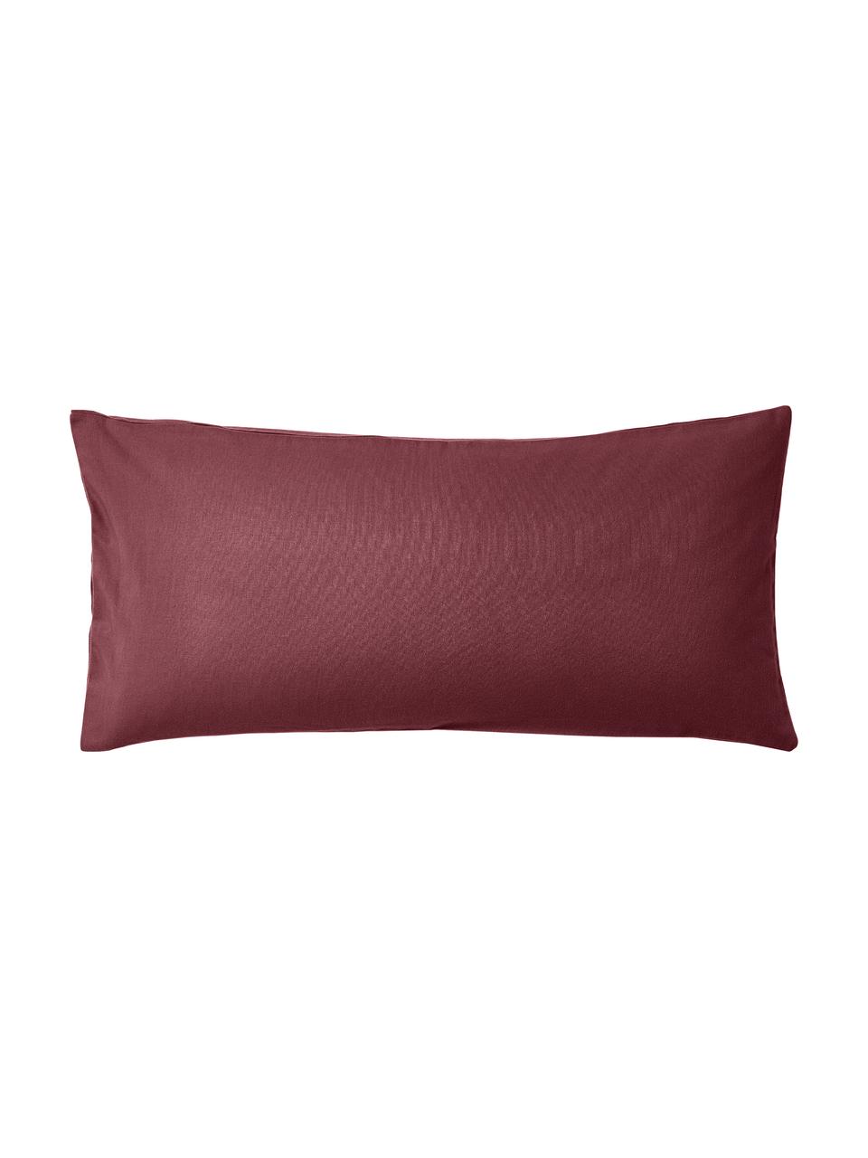 Poszewka na poduszkę z flaneli Biba, Ciemny czerwony, S 40 x D 80 cm