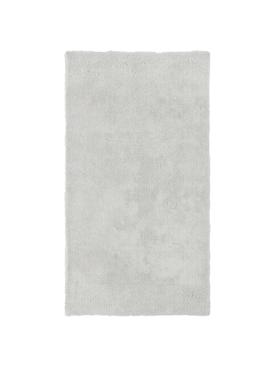 Tappeto morbido a pelo lungo grigio chiaro-beige Leighton, Retro: 70% poliestere, 30% coton, Grigio chiaro, Larg. 120 x Lung. 180 cm (taglia S)