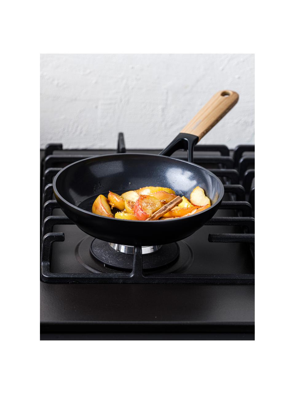 Braadpan Eco Smartshape met houten handvat, Zwart, Ø 20 x H 8 cm