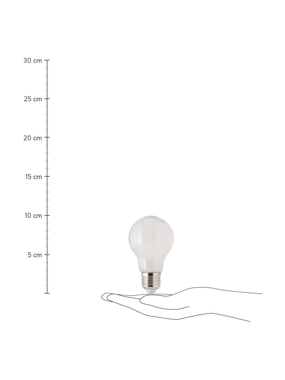 Lampadina E27, 806lm, dimmerabile, bianco caldo 3 pz, Paralume: plastica, Base lampadina: alluminio, Bianco, Ø 6 x Alt. 10 cm