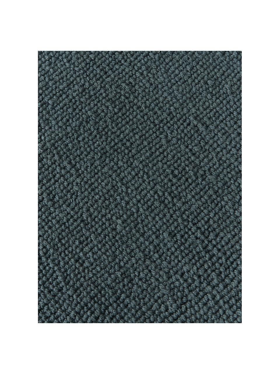 Tapis rond en coton tissé main Lora, Gris-bleu, Ø 120 cm (taille S)