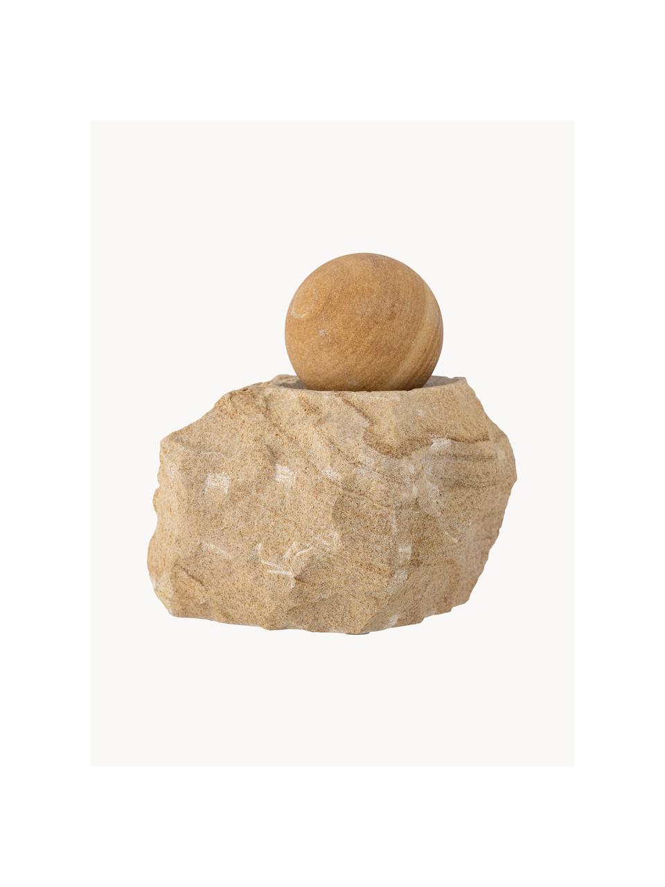 Deko-Objekt Leek aus Sandstein, Sandstein, Beige, B 12 x H 14 cm