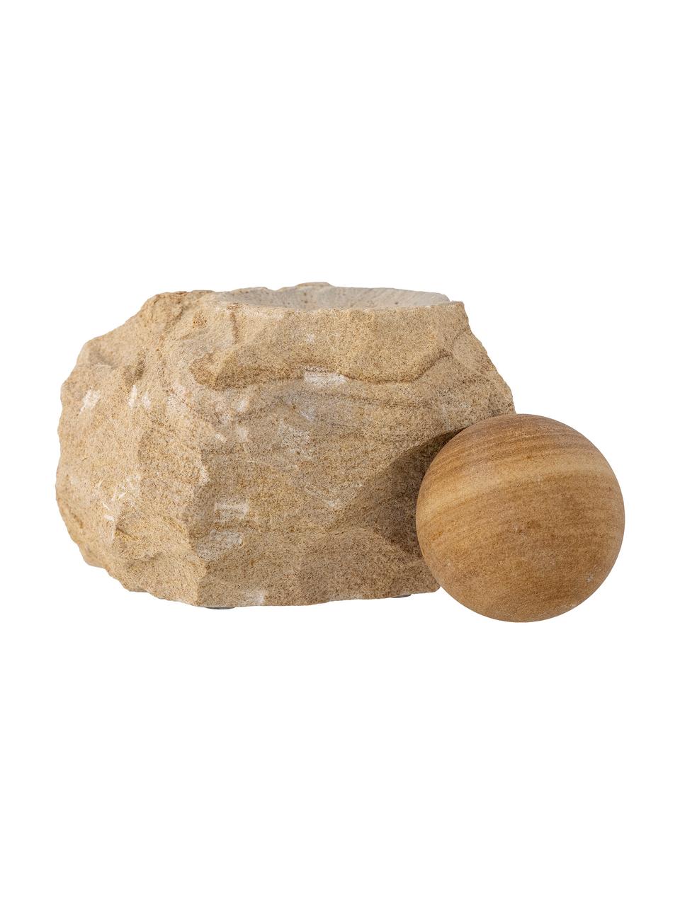 Dekorace z pískovce Leek, Pískovec, Béžová, Š 12 cm, V 14 cm