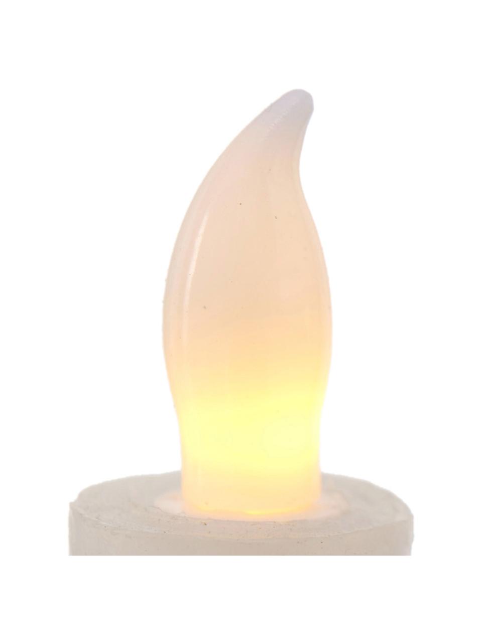 Velas LED Vilago, 2 uds., Cera, Blanco, Ø 2 x Al 24 cm