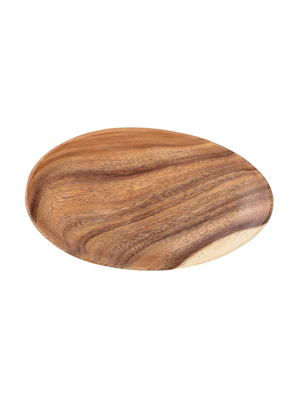 Vassoio asimmetrico in legno di acacia Lodig, Legno di acacia, oliato, Marrone, Larg. 30 x Prof. 18 cm