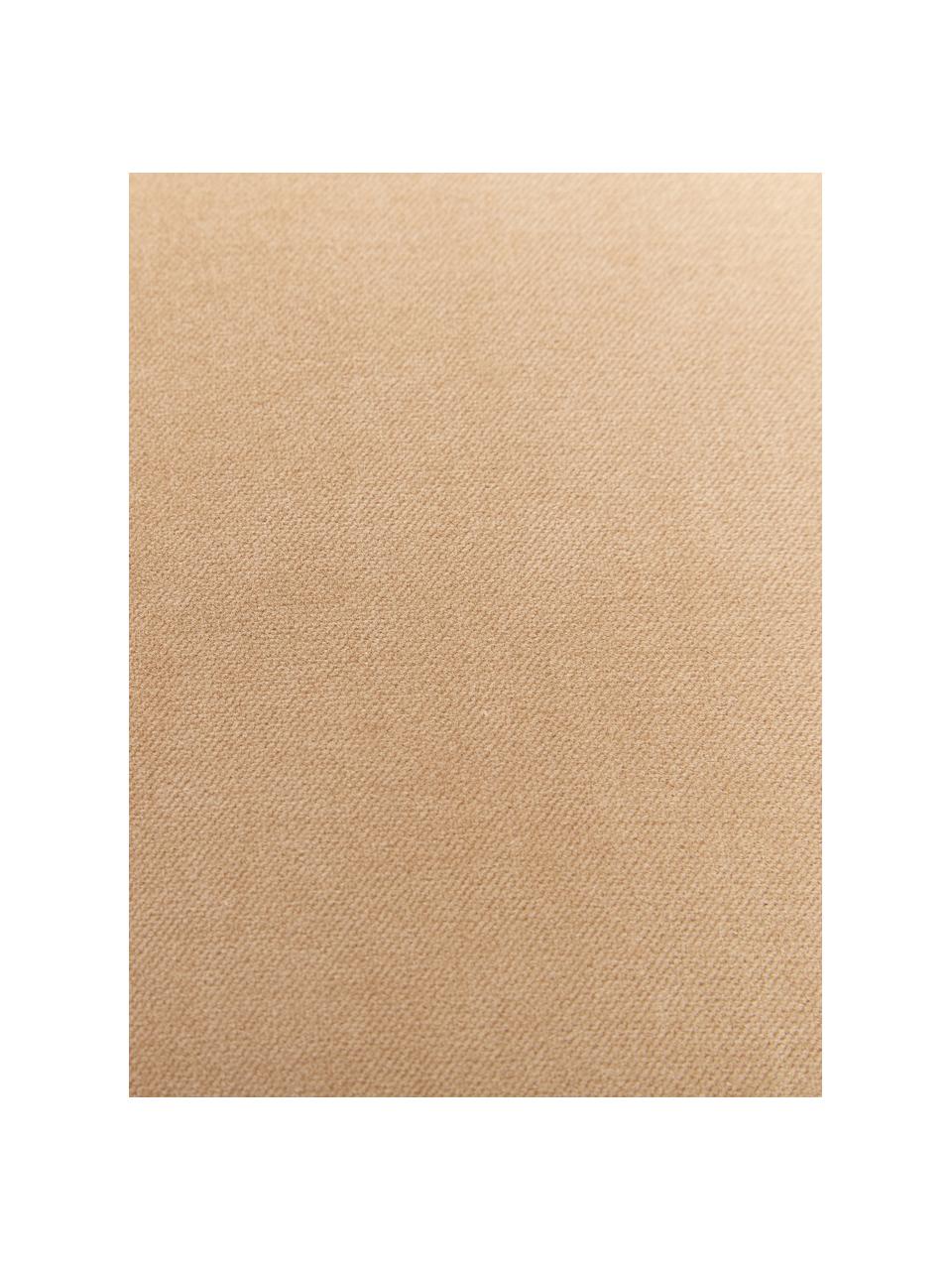 Fluwelen kussenhoes Dana, 100% katoenfluweel, Lichtbeige, B 50 x L 50 cm