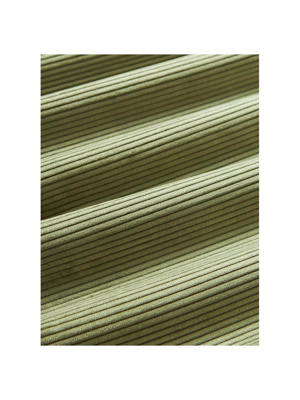 Corduroy bankkussen Lennon, Bekleding: corduroy (92% polyester, , Corduroy olijfgroen, B 50 x L 80 cm