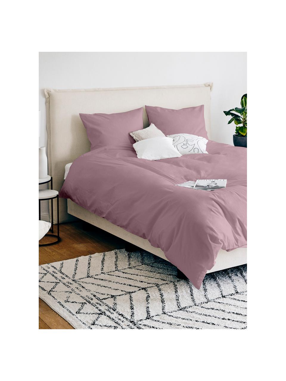 Baumwollsatin-Bettdeckenbezug Comfort in Mauve, Webart: Satin, leicht glänzend Fa, Mauve, B 160 x L 210 cm