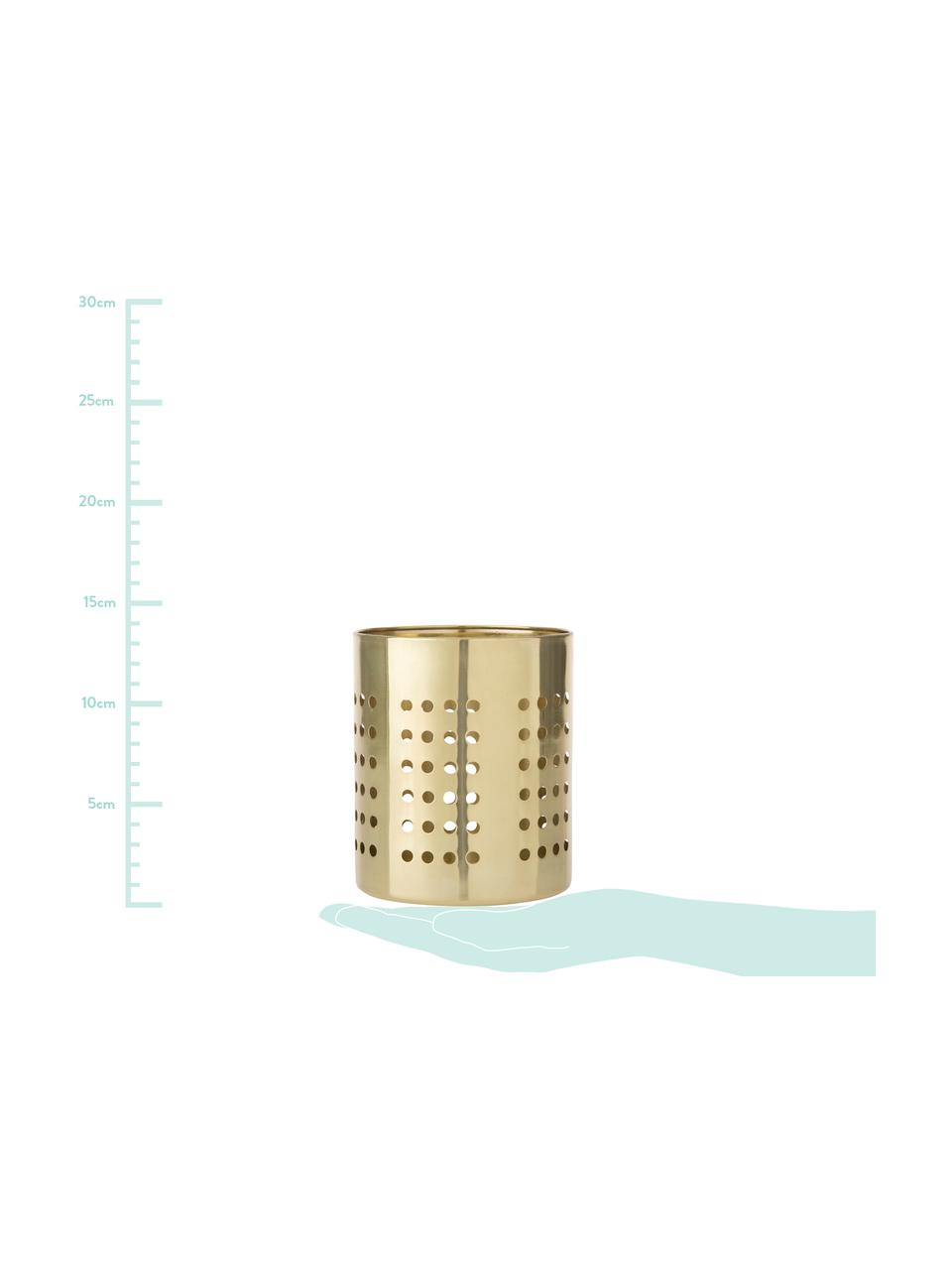 Porta utensilios Juno, Acero inoxidable, Dorado, Ø 11 x Al 14 cm