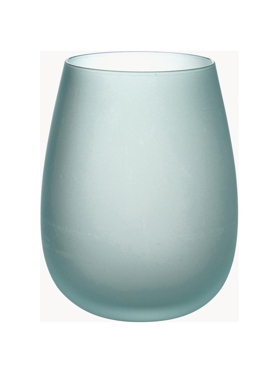 Vasos de colores Happy Hour, 6 uds., Vidrio, Tonos azules y verdes, Ø 7 x Al 11 cm, 500 ml