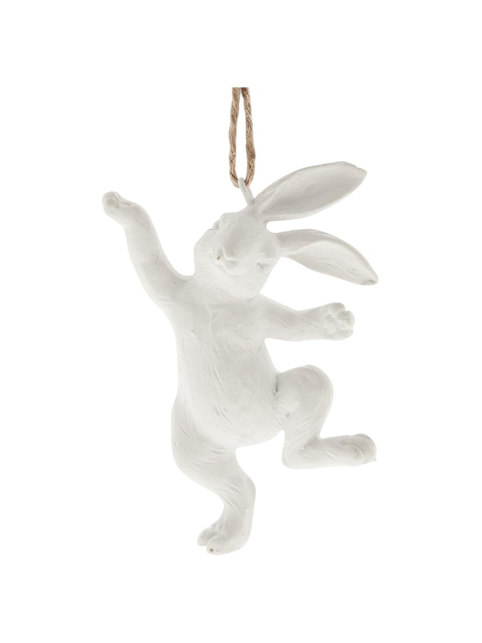 Ciondolo decorativo coniglietto pasquale bianco Semina, Poliresina, Bianco, Larg. 7 x Alt. 10 cm