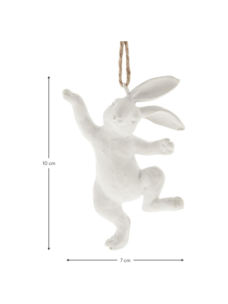 Závesná dekorácia (zajačik) Semina, Polymérová živica, Biela, Š 7 x V 10 cm