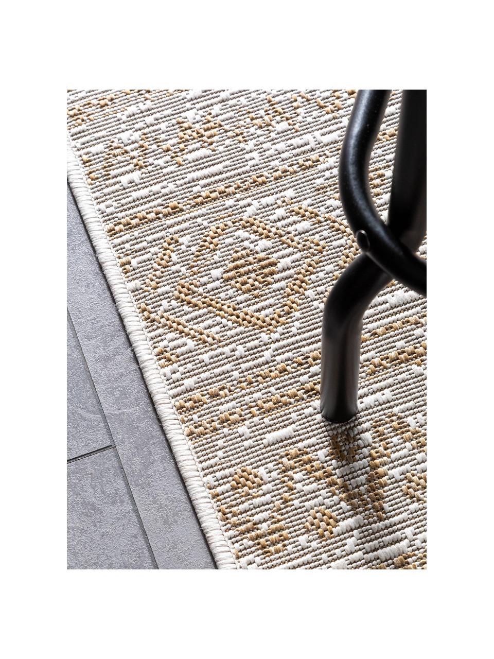 Alfombra de interior/exterior Cleo, estilo étnico, 90% polipropileno, 10% poliéster, Beige, tonos marrones, An 240 x L 340 cm (Tamaño XL)