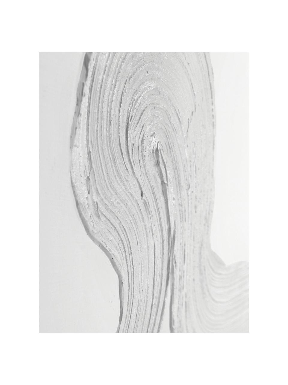 Quadro su tela Texture, Immagine: fibre di lino, Retro: legno di pino, Bianco, Larg. 140 x Alt. 70 cm