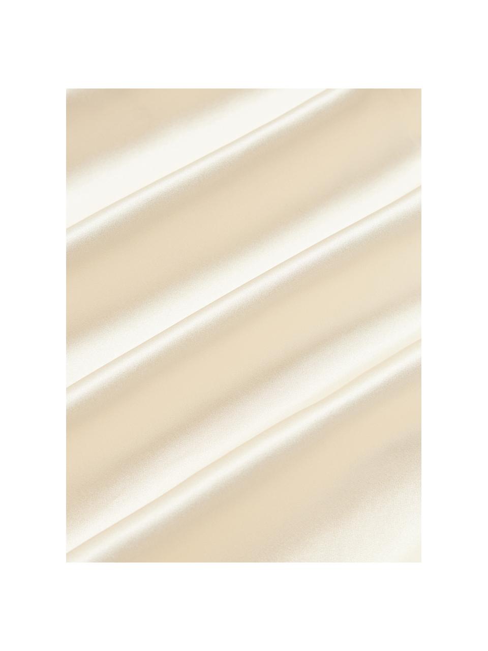 Seiden-Spannbettlaken Sylvie, Webart: Satin 22 Momme, Premium Q, Cremeweiss, B 90 x L 200 cm, H 25 cm