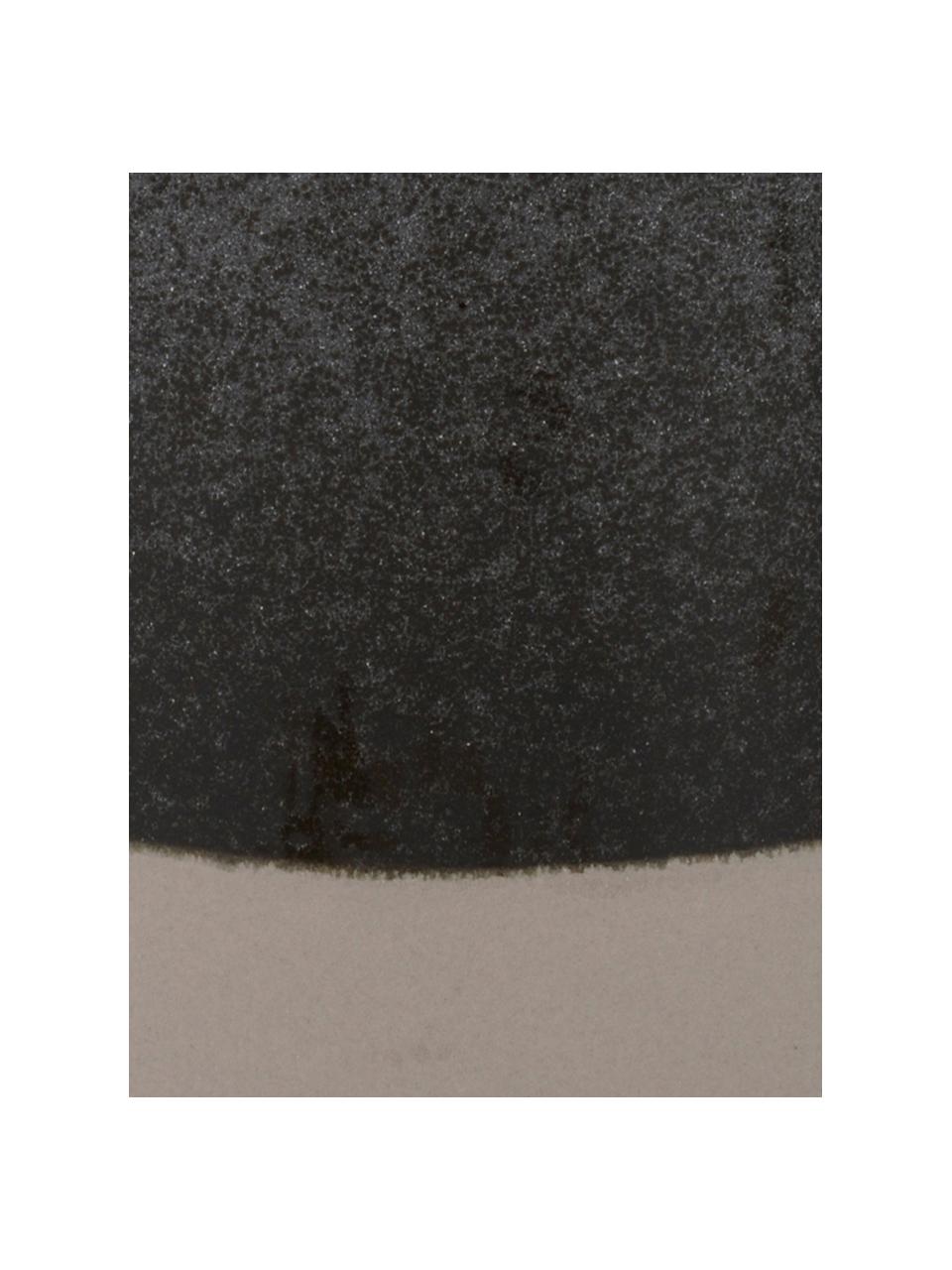 Aufbewahrungsdose Grego, Keramik, Dunkelgrau, Beige, Ø 9 x H 13 cm