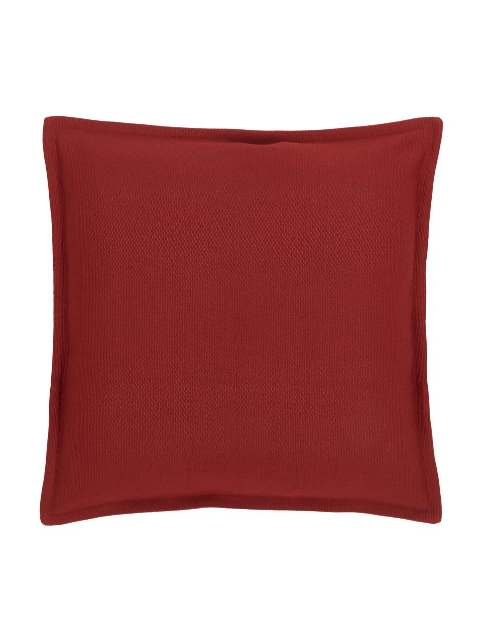 Housse de coussin en coton rouge foncé Mads, 100 % coton, Pourpre, larg. 40 x long. 40 cm