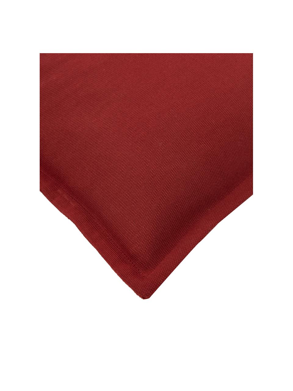 Federa arredo in cotone rosso scuro Mads, 100% cotone, Rosso scuro, Larg. 40 x Lung. 40 cm