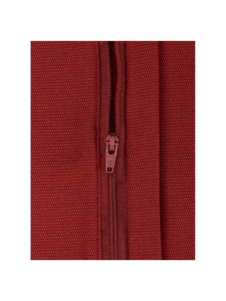 Housse de coussin en coton rouge foncé Mads, 100 % coton, Pourpre, larg. 40 x long. 40 cm