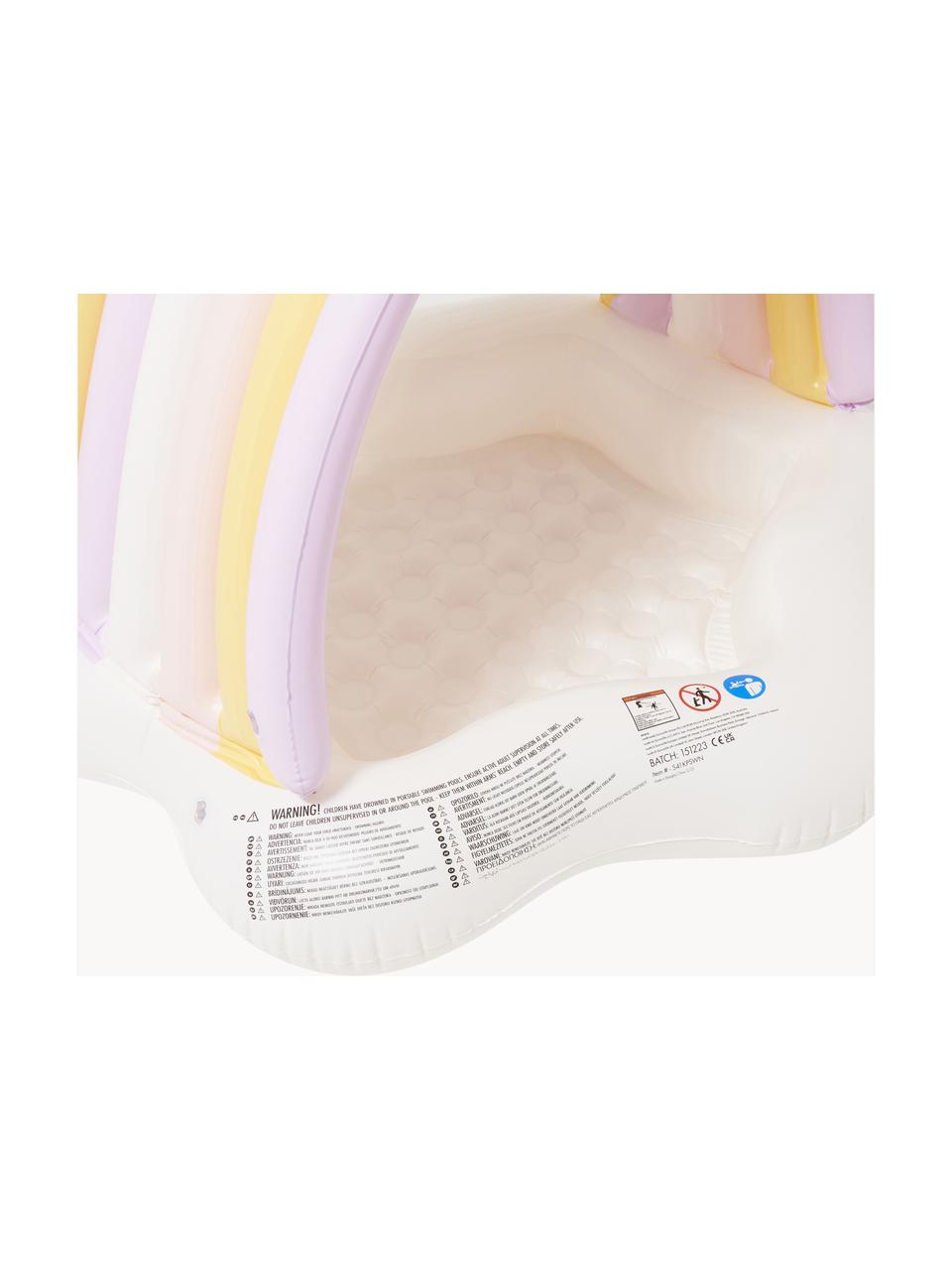 Piscine gonflable pour enfants Princess Swan, Plastique, Blanc cassé, jaune soleil, rose pâle, Ø 120 x haut. 90 cm