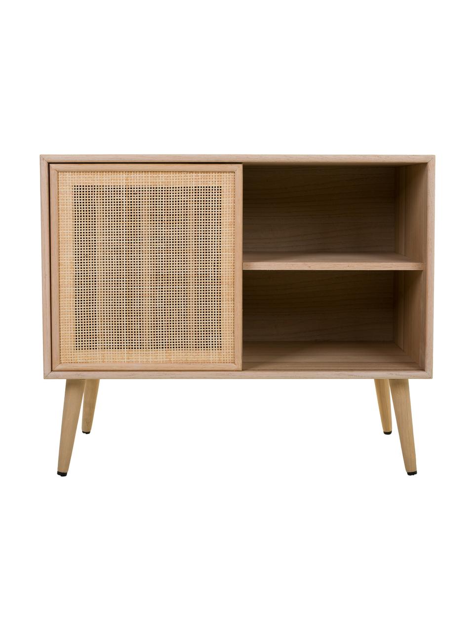 Open dressoir Cayetana van hout, Frame: gefineerd MDF, Poten: gelakt bamboehout, Hout, B 80 cm x H 67 cm