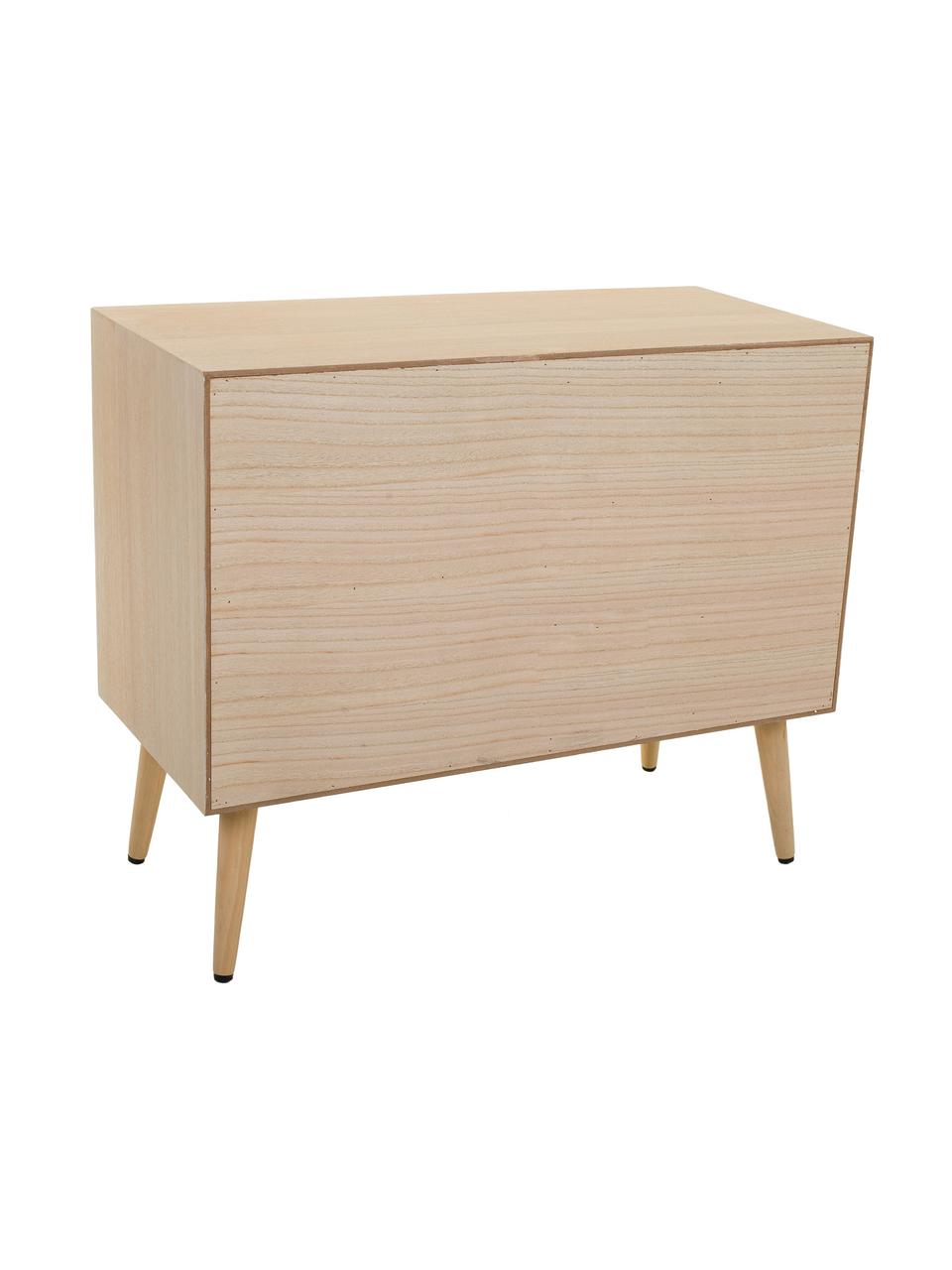 Open dressoir Cayetana van hout, Frame: gefineerd MDF, Poten: gelakt bamboehout, Hout, B 80 cm x H 67 cm