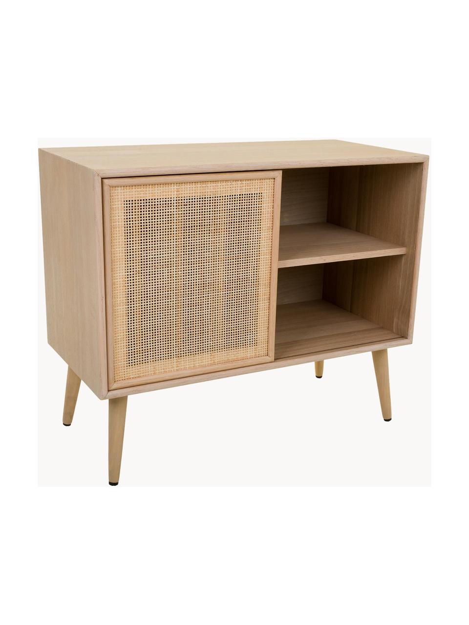 Open dressoir Cayetana van hout, Frame: gefineerd MDF, Poten: gelakt bamboehout, Hout, B 80 cm x H 67 cm