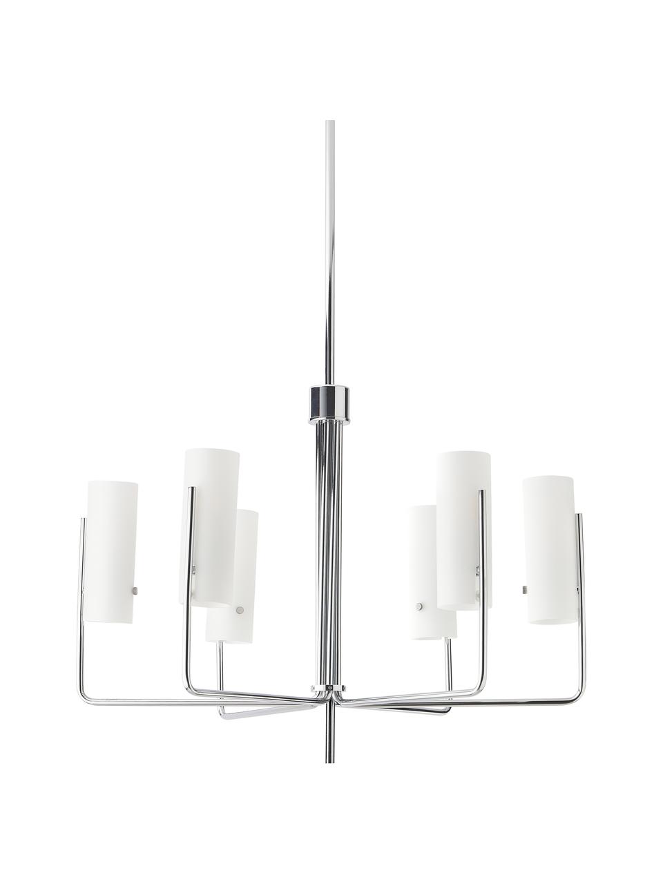 Grand lustre Vivian, Couleur argentée, Ø 65 x haut. 88 cm
