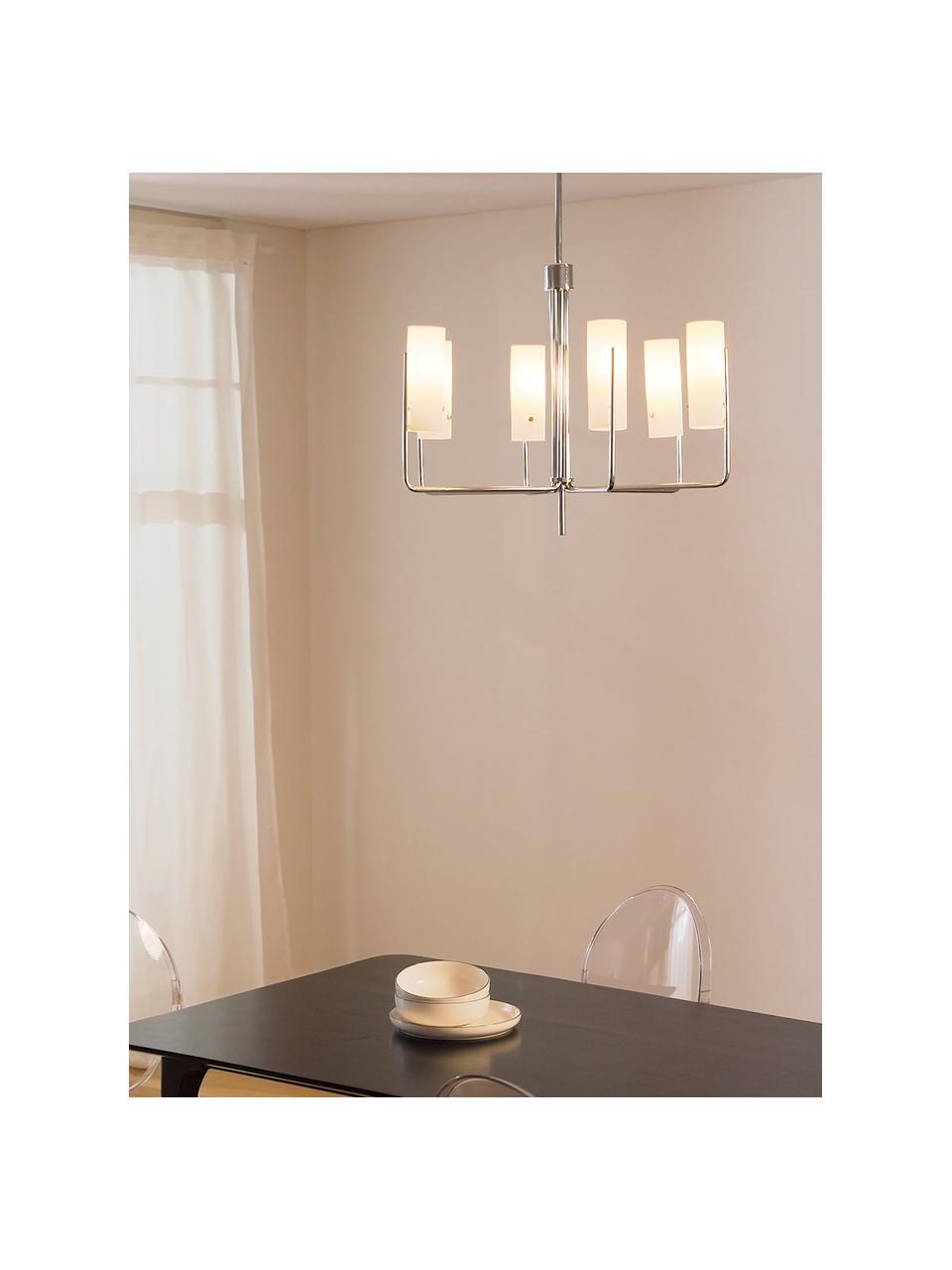 Grand lustre Vivian, Couleur argentée, Ø 65 x haut. 88 cm