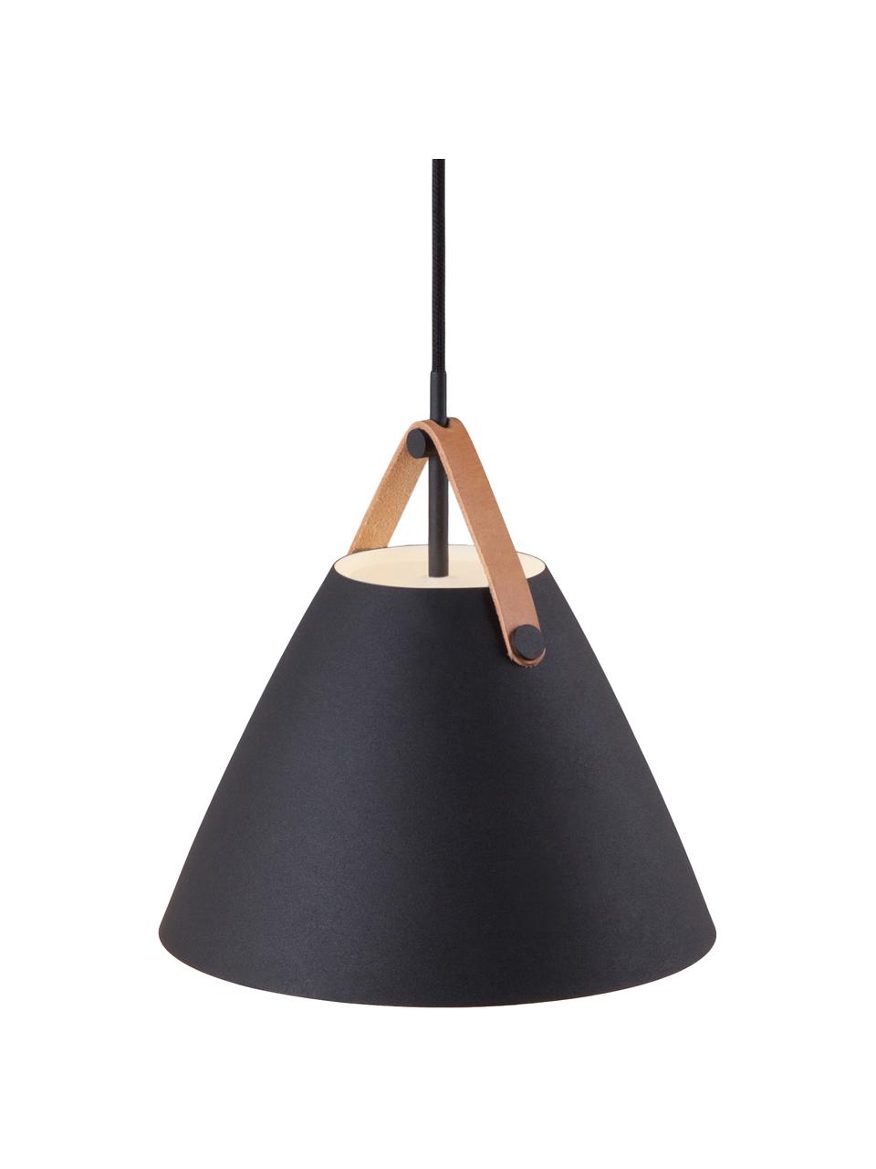 Petite suspension scandinave noire Strap, Noir