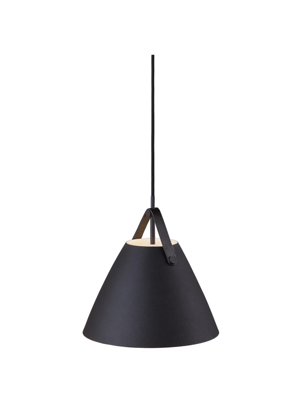 Petite suspension scandinave noire Strap, Noir