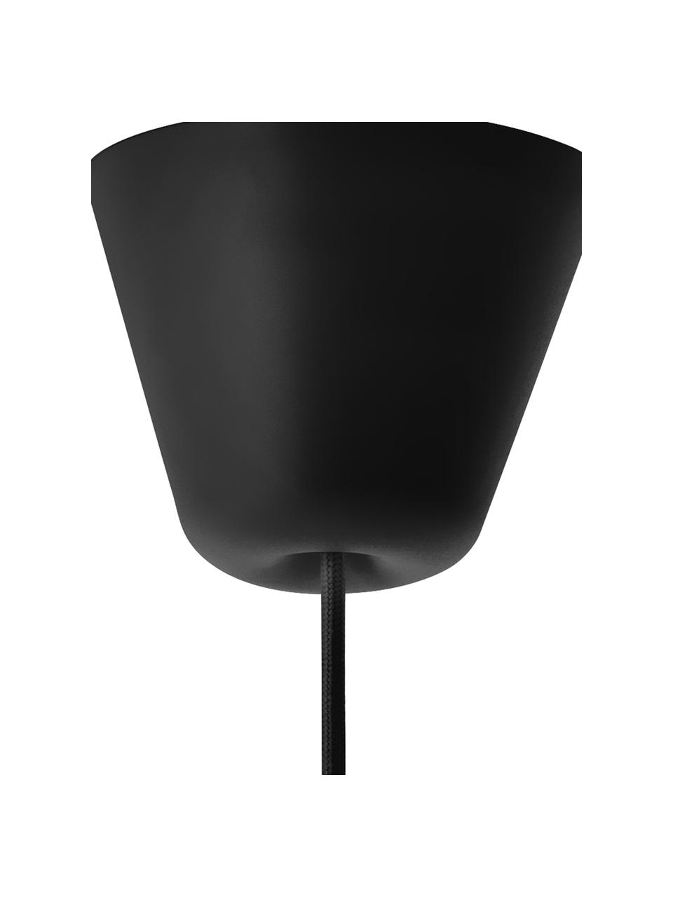 Lámpara de techo Strap, Pantalla: metal con pintura en polv, Anclaje: plástico, Cable: cubierto en tela, Negro, Ø 27 x Al 25 cm
