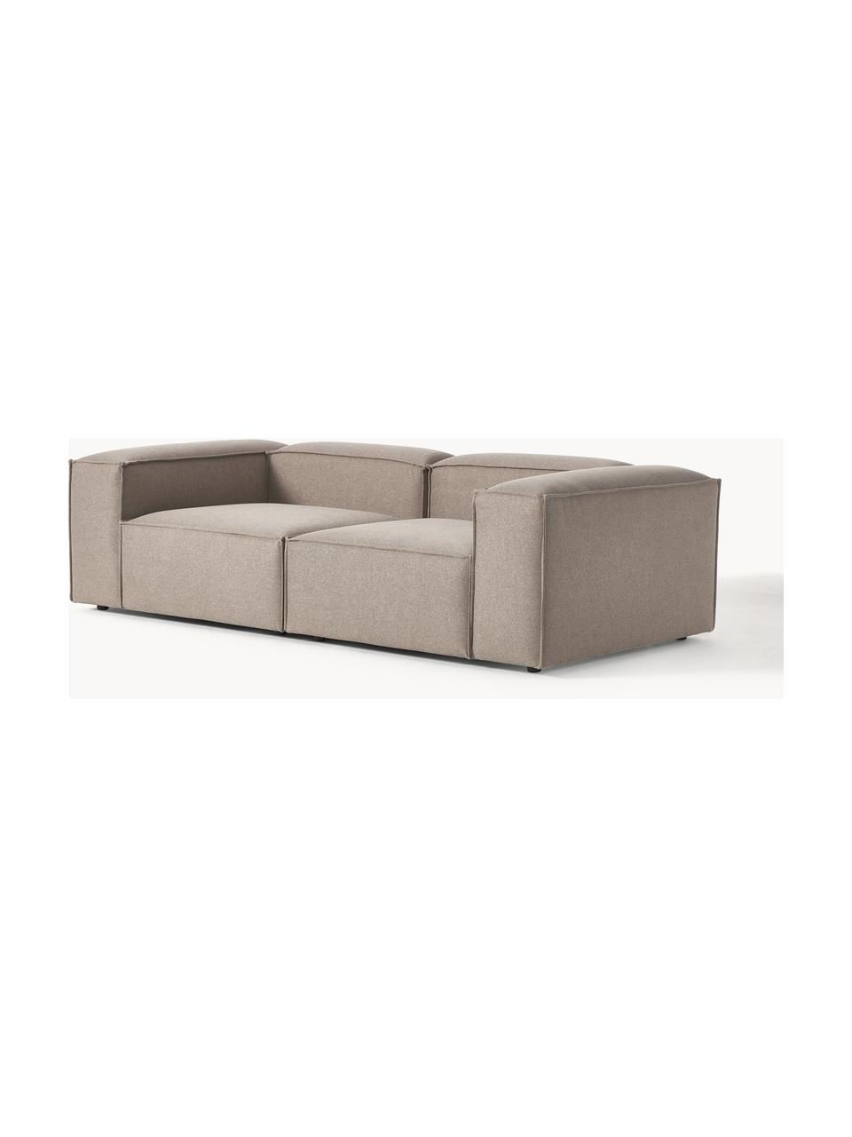 Divano componibile 3 posti Lennon, Rivestimento: 100% poliestere Con 115.0, Struttura: legno di pino massiccio, , Piedini: plastica Questo prodotto , Tessuto taupe, Larg. 238 x Prof. 119 cm