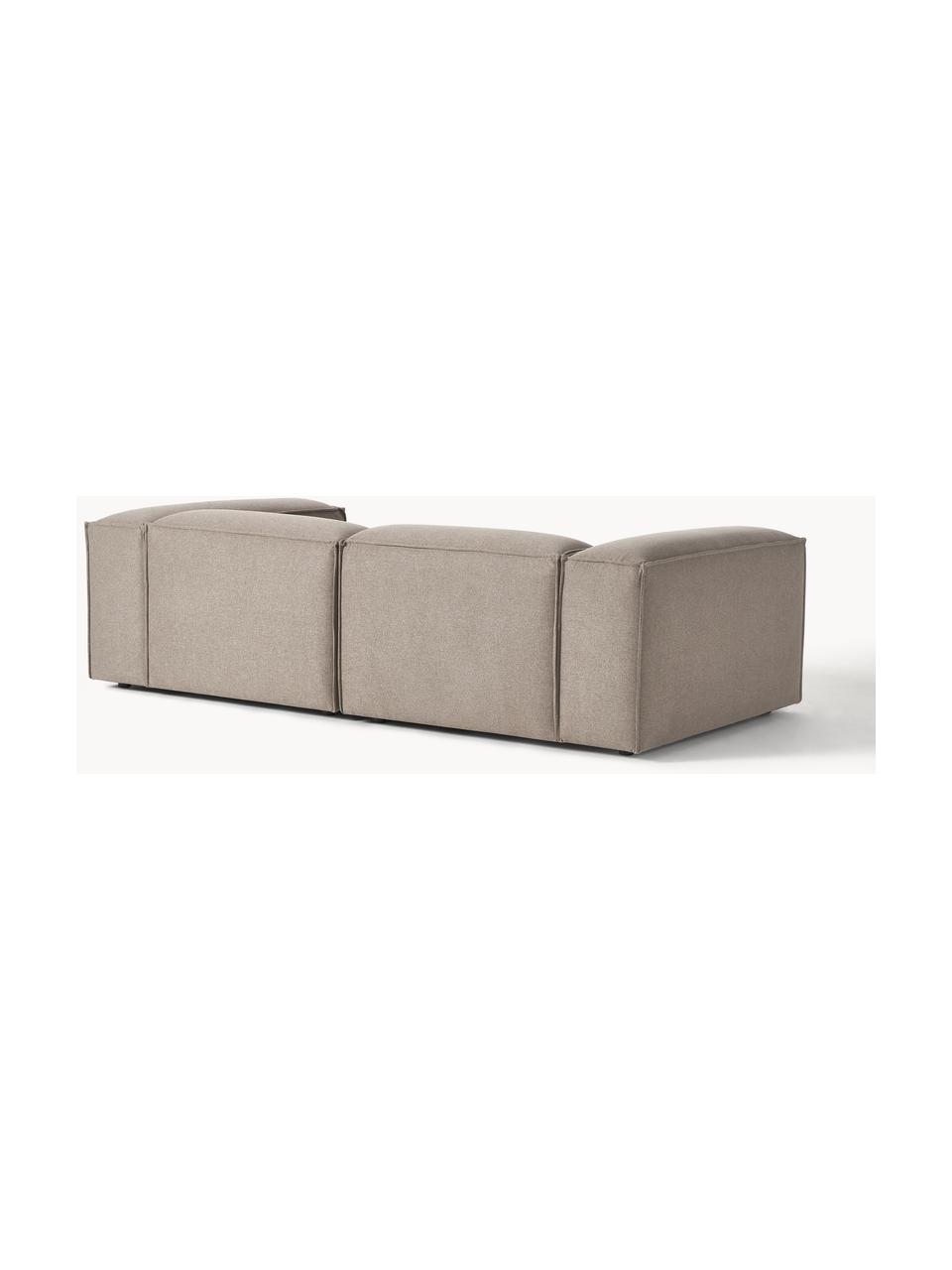 Modulares Sofa Lennon (3-Sitzer), Bezug: 100 % Polyester Der strap, Gestell: Massives Kiefernholz, Spe, Füße: Kunststoff Dieses Produkt, Webstoff Taupe, B 238 x T 119 cm