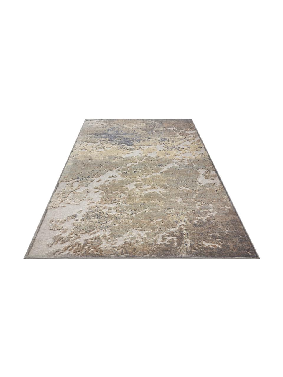 Viskózny koberec s reliéfom Arroux, Sivá, odtiene striebornej